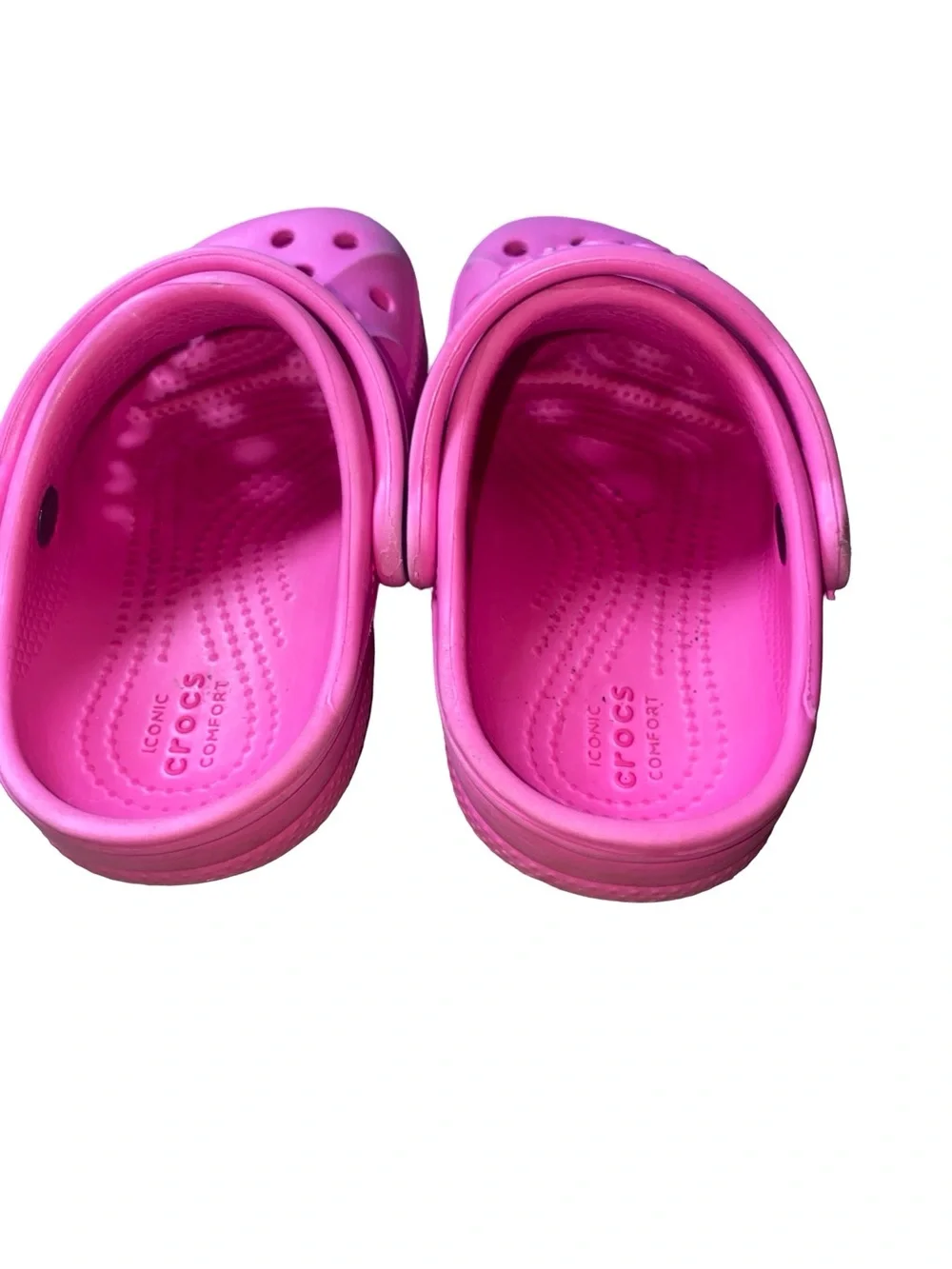 Crocs Kids Classic Clog Bright Pink Slip On Shoes Water Shoes size 7